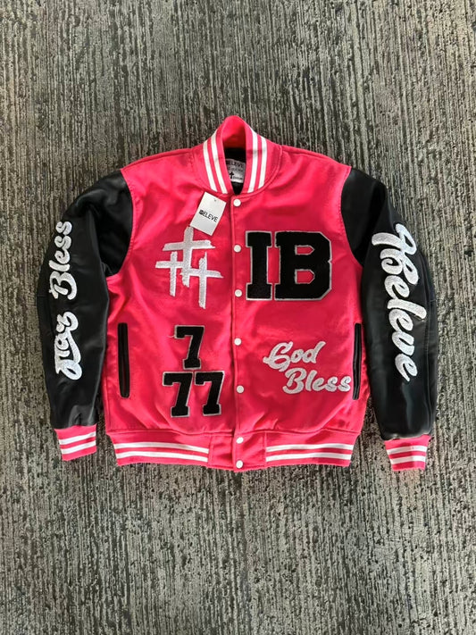IBELEVE PINK VARSITY